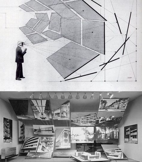 Diagram of the Field of Vision by Herbert Bayer, 1930 Herbert Bayer, Museum Exhibition Design, Exposition Photo, مركز ثقافي, Concept Models Architecture, Exhibition Display, Diagram Architecture, Gallery Design, Architectural Drawings