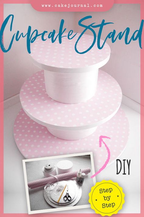 Are you looking for a cake stand for cupcakes or mini cakes? Then this article is for you! We are giving you an easy free tutorial for how to make a cake stand for cupcakes or mini cakes. Many of these you can diy and create yourself. Check out our tutorial and post your successes in the comments below!  #cakestands #diycakestand #weddingcakestand #cakestandcenterpiece Mini Cupcake Stand Ideas, How To Make A Cake Stand, How To Display Cupcakes For A Party, Homemade Cupcake Stands, Candyland Cakes, Diy Cupcake Stand, Diy Cupcake, Cake And Cupcake Stand, Tafel Decor