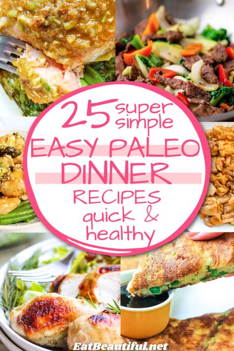 Easy Paleo One Pan Dinner, Paleo And Gluten Free Recipes, Gf Paleo Recipes, Quick Paleo Meals Dinners, Paleo Recipes Dinner Easy Healthy, Easy Cheap Paleo Dinners, Paleo Easy Dinner Recipes, Paleo Weeknight Meals, Cheap Easy Paleo Meals