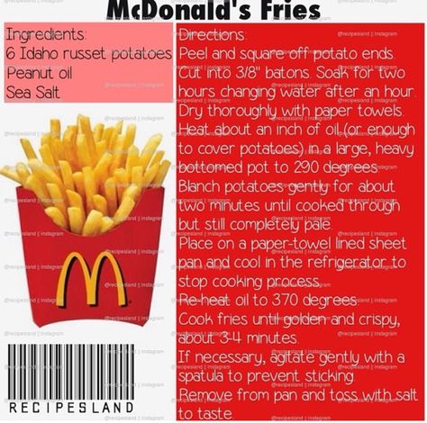 McDonald's Fries Mcdonalds Chips, Mcdonald's Fries, Mcdonald French Fries, Mcdonalds Fries, Disney Inspired Food, Potato Chip Recipes, Fries Recipe, Chips Recipe, Peanut Oil