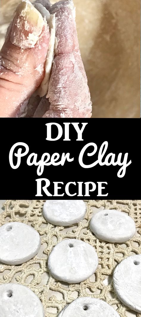 DIY Air Dry Paper Clay Recipe! A step-by-step craft tutorial for making this versatile craft supply! Such a fun craft techique. By Rebecca E. Parsons for The Graphics Fairy. Paper Mache Jewelry Diy, Shredded Paper Crafts, Papermache Recipes, Paper Clay Recipe, Paper Mache Recipe, Clay Recipes, Paper Making Process, Clay Recipe, Homemade Paper