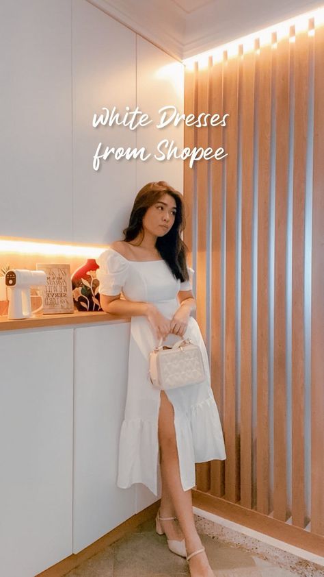 matchaslushie on Instagram: a lil’ try on haul ft. white dresses from @shopee_sg 🤍 Besties, these dresses are only 12 bucks 🥵 but it doesn’t stop there: get 15% off… Aesthetic Saree From Meesho, White Dress Aesthetic Korean, Ulzzang White Dress, Aesthetic Feed, Try On Haul, White Dresses, Try On, Instagram A, White Dress