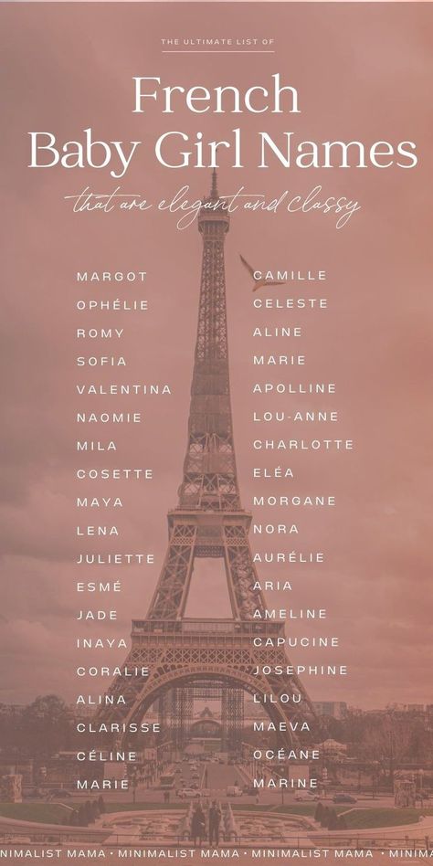 Girl Names French, French Girl Names, Baby Names With Meaning, Girl Names List, Romantic Girl Names, Cool Baby Girl Names, Cool Boy Names, List Of Girls Names, Girl Names With Meaning