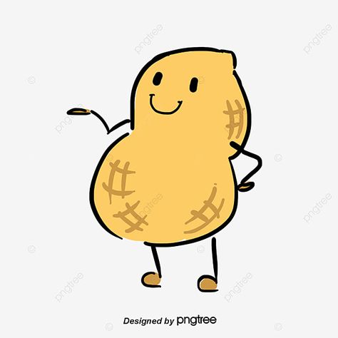 Peanut Cartoon Art, Cute Peanut Drawing, Peanut Drawing, Peanut Illustration, Mascot Design Ideas, Peanut Art, Peanut Cartoon, Seal Cartoon, Free Cartoon Characters