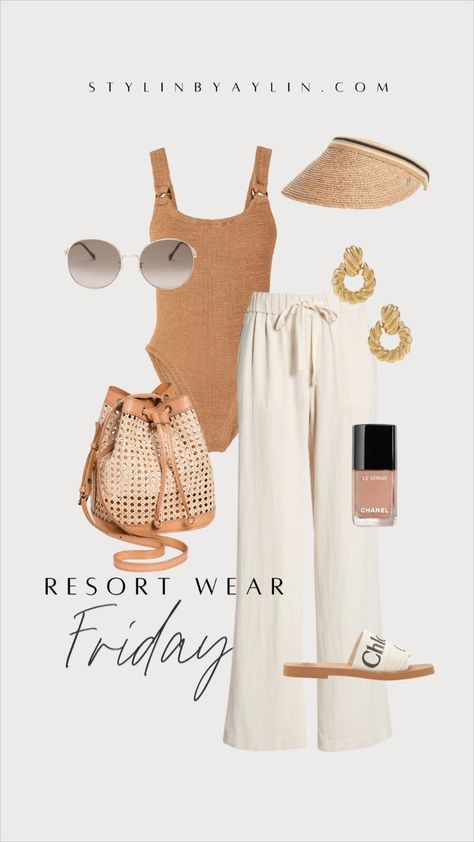 Few Moda Dress, Summer Outfits Vacation Travel, Paradise Vacation Outfits, Women’s Beach Style, 7 Days Outfits, Palm Springs Chic Outfits, High End Resort Wear, Classy Florida Outfits, Vacation Looks 2023