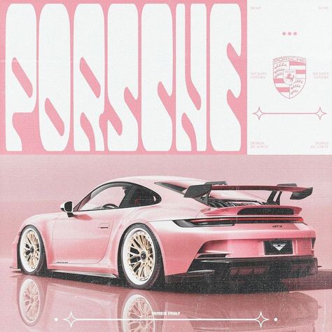 Porsche 365, Porsche Mom, Pretty Bikes, Pink Porsche, Carros Porsche, Room Collage, Dream Vehicles, Luxurious Cars, Nissan 240sx