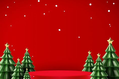 Christmas Podium, Product Backdrop, Red Christmas Trees, Christmas Theme Background, Red Christmas Background, Background Christmas, Best Stocks, 3d Christmas, About Christmas