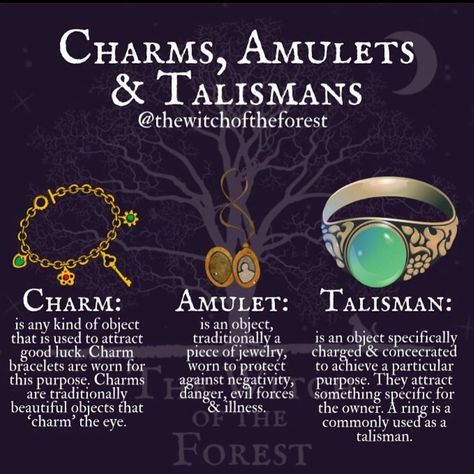 Witchcraft Community on Instagram: “📿 What charms, amulets and talismans are special to you? 🏺 . Jewelry, Knick knacks and found objects are how I enchant a little magic into…” Amulets And Talismans, My Intentions, Witchy Tips, Magic Charms, Wiccan Magic, Witch Spirituality, Magic Spell Book, Grimoire Book, Wiccan Spell Book