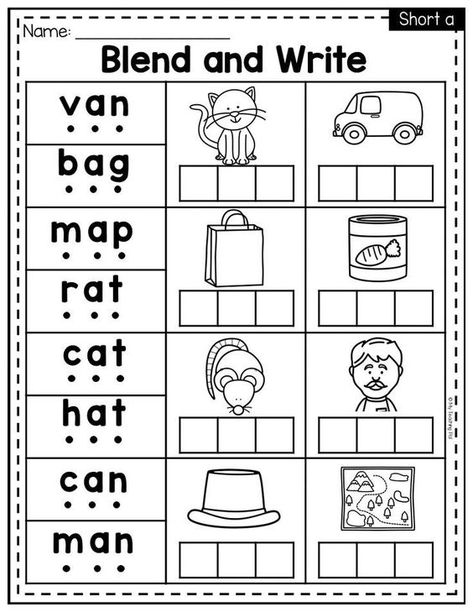 Cvc Blending, Orthographic Mapping, Writing Cvc Words, Phonics Worksheets Free, Cvc Worksheets, Cvc Words Worksheets, Cvc Words Kindergarten, Cvc Word Activities, Blends Worksheets