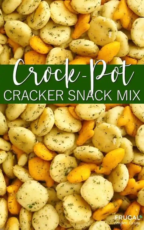 Ranch Goldfish, Oyster Cracker Recipe, Oyster Cracker Snack, Dill Ranch, Oyster Cracker, Oyster Recipe, Party Munchies, Crockpot Snacks, Oyster Crackers Recipe