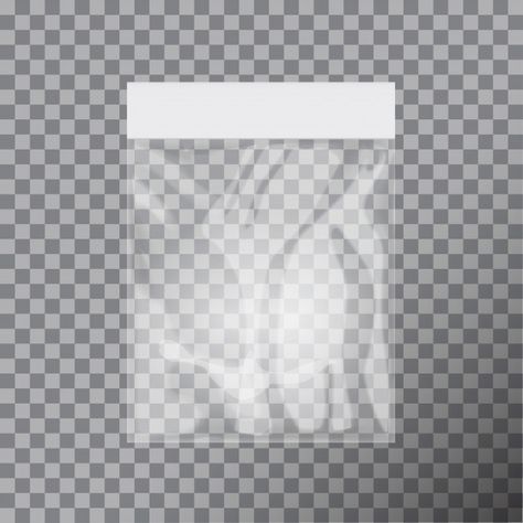 Blank transparent plastic bag template. ... | Premium Vector #Freepik #vector #mockup #food #template #paper Plastic Bag Design, Mailer Box Design, Plastik Packing, Pc Decoration, Food Paper, White Packaging, Clear Paper, Bag Template, Food Template