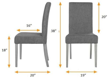 35 Standard Sizes For Different Types Of Furniture - Engineering Discoveries Sofa Construction, Modern Fabric Dining Chairs, Wooden Kitchen Table, Furniture Dimensions, Dining Room Chair, Oak Dining Chairs, Luxury Dining Room, Dining Chair Design, Interior Stairs