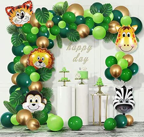 Safari Theme Birthday Party, Jungle Theme Decorations, Safari Birthday Party Decorations, Jungle Theme Birthday Party, Animal Themed Birthday Party, Jungle Thema, Wild Birthday Party, Jungle Theme Parties, Jungle Theme Birthday