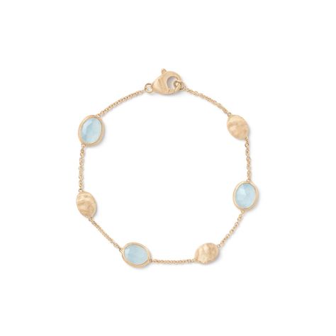 Marco Bicego Siviglia 18ct Yellow Gold Aquamarine Bracelet For luxury easy to wear jewellery, the Marco Bicego collections are the perfect place to start. The fascinating combination of Italian craftsmanship and creativity produces the signature designs that Marco Bicego is famous for. Bicego's designs are based upon three signature hallmarks including multi coloured gem stones, hand twisted coil and hand engraved 18ct gold, all which are showcased in his world renowned collections. The Marco Bi Marco Bicego Bracelet, Marco Bicego Jewelry, Aquamarine Bracelet, Marco Bicego, Aquamarine Beads, Italian Jewelry, Chain Links, Aqua Marine, Yellow Gold Bracelet