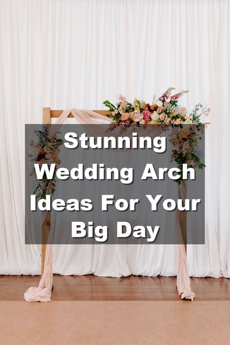 Looking for inspiration for your big day? Check out these stunning wedding arch ideas that will elevate your ceremony to the next level. Whether you prefer rustic charm or modern elegance, there's a wedding arch design here to suit every style. Say "I do" in style with these beautiful wedding arch ideas. Homemade Wedding Arch, Wedding Arch Ideas Indoor, Wedding Arch Ideas, Arch Ideas, Wedding Arches, Homemade Wedding, Arch Decoration, Inexpensive Wedding, Arch Design