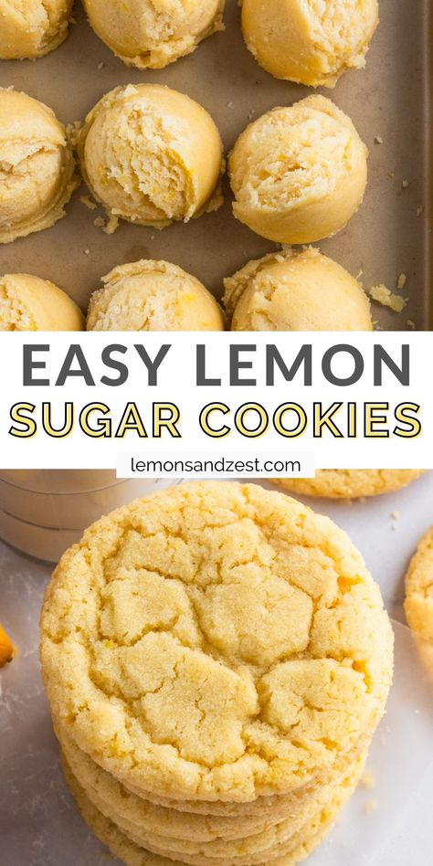 Lemon Sugar Cookies Recipe, Small Batch Cookies, Small Batch Baking, Lemon Sugar Cookies, Dinner Recipes For Family, Lemon Sugar, Health Dinner, Lemon Cookies, Lemon Desserts