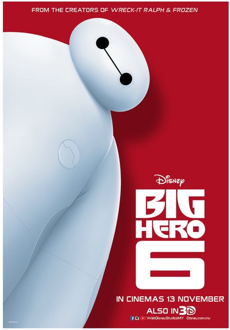 Movie poster Hero 6 Movie, Walt Disney Animation, Animation Movie, Hero 6, Big Hero 6, Big Hero, Disney Animation, Movie Poster, Walt Disney