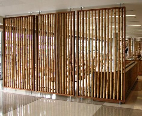 Bamboo Room Divider, Bamboo House Design, Bamboo Structure, Bamboo Architecture, Bamboo Decor, Bamboo Poles, Bamboo House, Bamboo Fence, Bamboo Wall