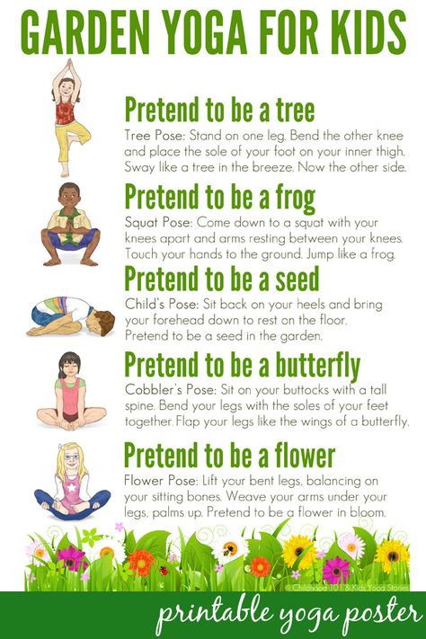 Yoga for Kids: Sun Salutation for Kids Oppgaver For Barn, Garden Yoga, Free Poster Printables, Yoga Ashtanga, Childrens Yoga, Pose Yoga, Kundalini Yoga, Yin Yoga, Vinyasa Yoga