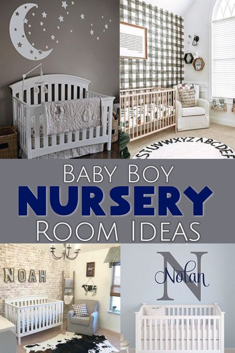 Decorating the nursery for your baby boy but on a budget?  Look at these adorable baby boy nursery room ideas - so simple and unique for your baby's room decor.  Pictures from the post: Baby Boy Nursery Room Themes and Decorating Ideas (tagged: baby room, boy nursery ideas, baby boy, themes, rustic, woodland, gray, modern, blue, on a budget, elephants, country, jungle, color schemes, vintage, stars, farm animals, nursery decor, wall art) Blue Nursery Furniture Baby Boy, Baby Boys Room Nursery, Cute Baby Boy Nursery Ideas, Babyboy Decoration Room, Baby Boy Nursery Decor Ideas, Baby Boy Nursery Themes Animals, Boy Baby Room Ideas Nurseries, Baby Boy Rooms Decor Ideas, Baby Boy Nursery Color Schemes