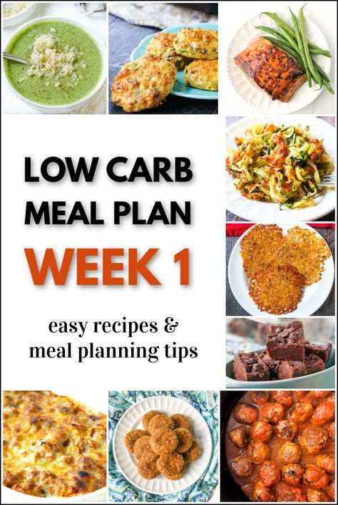 If you are just starting out on a low carb or keto diet, I have a free low carb meal plan for 1 week using easy but tasty recipes. Each day has less than 20g net carbs and you can customize it anyway you want. Plus I show you how to freeze leftovers for more low carb meals. Week 1 Keto Meal Plan Easy, One Week Low Carb Meal Plan, Low Carb Weekly Meal Plan Easy, Low Carb Diet Menu Plan, 6 Week Low Carb Meal Plan, Keto Menu Plan Week 1, 2 Week Low Carb Meal Plan, No Carb Weekly Meal Plan, Low Carb Meals Plans Weekly