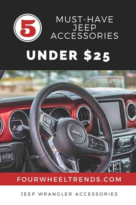 5 Must-Have Jeep Wrangler Accessories for Under $25 #Jeep #Wrangler #Accessories #Offroad #JeepWrangler Wrangler JK JK TJ YJ LJ CJ Wrangler Accessories Jeep, Jeep Gladiator Accessories Interiors, Best Jeep Wrangler Accessories, 1997 Jeep Wrangler Tj Accessories, Cj 7 Jeeps, Jeep Wrangler Jl Mods, Keep Wrangler Accessories, Jeep Wrangler 2024, 2024 Jeep Wrangler