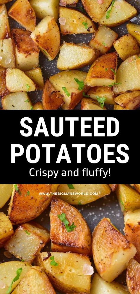 This sautéed potatoes recipe turns Yukon golds into the ultimate side dish. They’re crispy and perfectly seasoned on the outside yet smooth and creamy in the middle. A little flaky sea salt and parsley on top, and you’re ready for the best potatoes ever! Sauted Potatoes, German Potato Recipes, Sautéed Potatoes, The Best Potatoes, Best Potatoes, Golden Potatoes, Potatoes Crispy, Sauteed Potatoes, Eat On A Budget