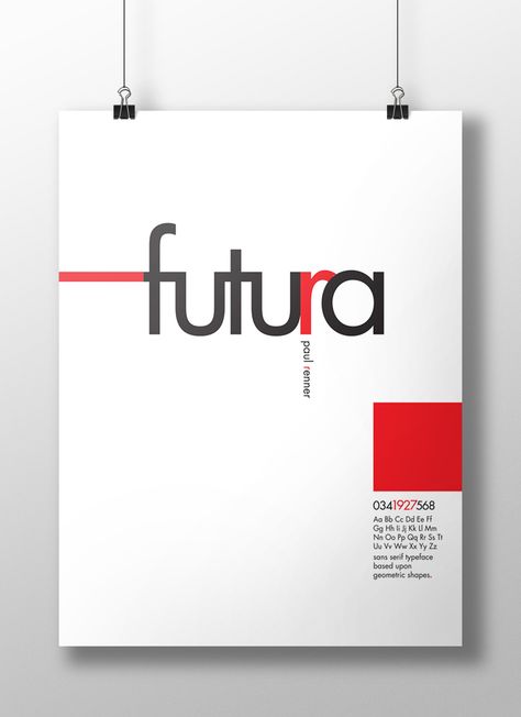 Typography Poster: Futura on Behance Typeface Poster, Typographic Poster Design, Typography Book, Typography Graphic Design, Buch Design, 타이포그래피 포스터 디자인, Poster Fonts, 카드 디자인, Typography Layout