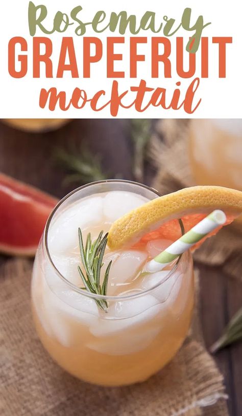 Grapefruit Mocktail, Erin Everly, Nonalcoholic Party Drinks, Best Mixed Drinks, Rosemary Syrup, Spring Drink, Like Mother Like Daughter, Non Alcoholic Cocktails, Beverage Recipes