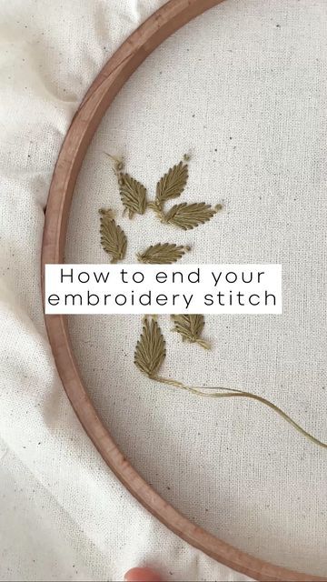 Nini • Embroidery Artist 🪡 on Instagram: "This is my favorite method of ending the stitches without a knot 🪡 Is this tutorial helpful? Then don't forget to like, save, and share this! 🤍" Tie Off Embroidery, End Knot, Embroidery Borders, Embroidery Stitches Tutorial, Artist On Instagram, Silk Thread, Embroidery Stitches, Borders, Sewing Projects