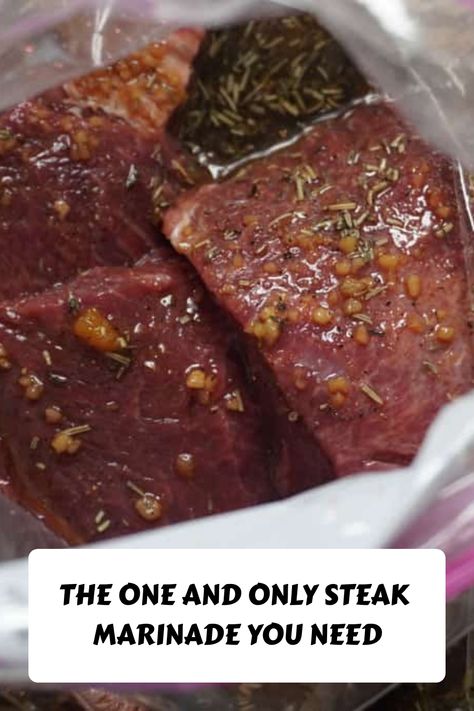 The One and Only Steak Marinade You Need Marinade For Striploin Steak, Steak Tip Marinade For Grilling, Sirloin Steak Tips Marinade, Best Marinade For Flank Steak, Marinade For Top Round Steak, Marinated Sirloin Steak Recipes, Easy Beef Marinade, My Strip Steak Marinade, Steak Marinade For Filet Mignon