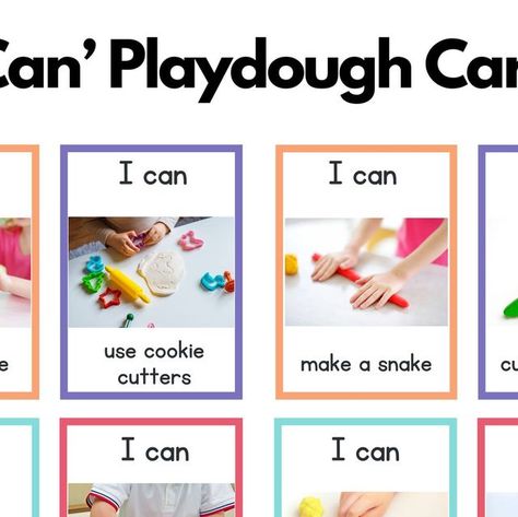 Playdough Center Preschool, Playdough Center, Preschool Vibes, Play Doh Task Cards Free, Free Playdough Task Cards, Feelings Playdough Mats Free, Playdough Emotion Mats Free, Playdough Activities Preschool, Playdough Area