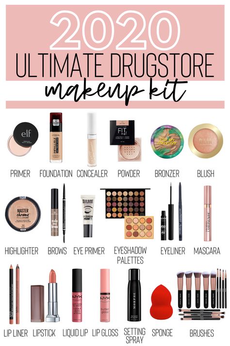 Looking for affordable makeup products that offer amazing quality? Check out this updated ultimate drugstore makeup kit for budget-friendly products to add to your routine. Necessary Makeup Products, Types Of Makeup Products, Must Makeup Products, Best Makeup Drugstore, Beginner Friendly Makeup Products, Makeup I Should Buy, Good Makeup Brands Products, Makeup Best Products, Cheapest Makeup Products