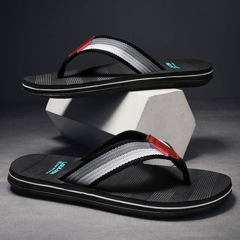 Mens leather flip flops