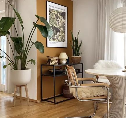 16 Awesome Budget-Friendly Accent Wall Ideas 1970s Interior Design, Afro Bohemian, Bohemian Ideas, 70s Interior Design, Bedroom Inspirations Minimalist, 70s House, 70s Interior, Accent Wall Colors, 70s Home