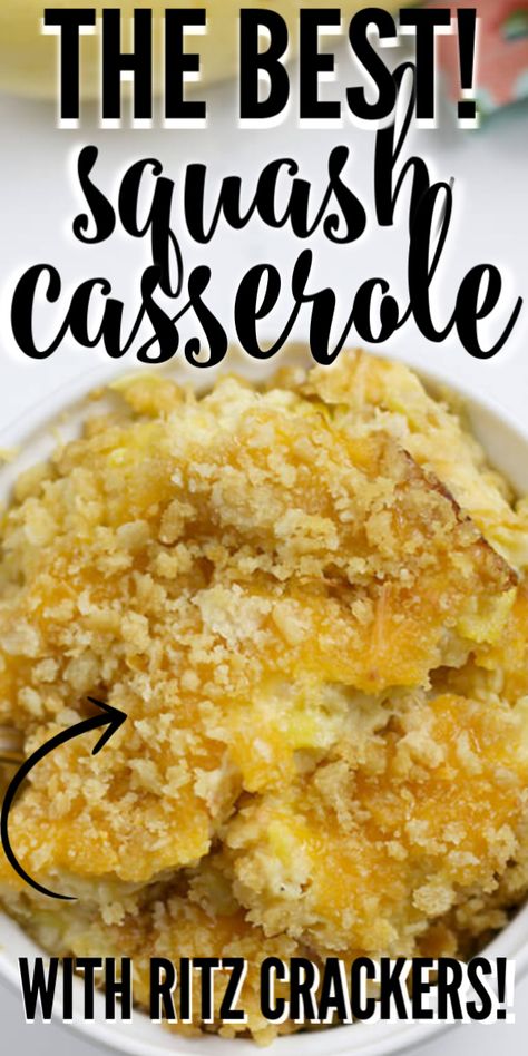 Best Squash Casserole Ever, Squash Casserole Recipes Easy, Paula Deen Squash Casserole With Ritz Crackers, Zucchini Casserole With Ritz Crackers, Squash Casseroles, Cracker Barrel Squash Casserole, Best Squash Casserole, Ritz Cracker Zucchini Casserole, Cheesy Squash Casserole