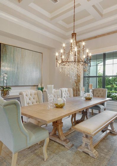 Cream And Beige Dining Room, Dining Room Comfortable, All White Dining Table And Chairs, French Provincial Dining Room Decor, French Coastal Dining Room, Fancy Dinning Room Elegant Dining, Grey And Cream Dining Room, Tan And White Dining Room, Light Wood Dining Room Tables