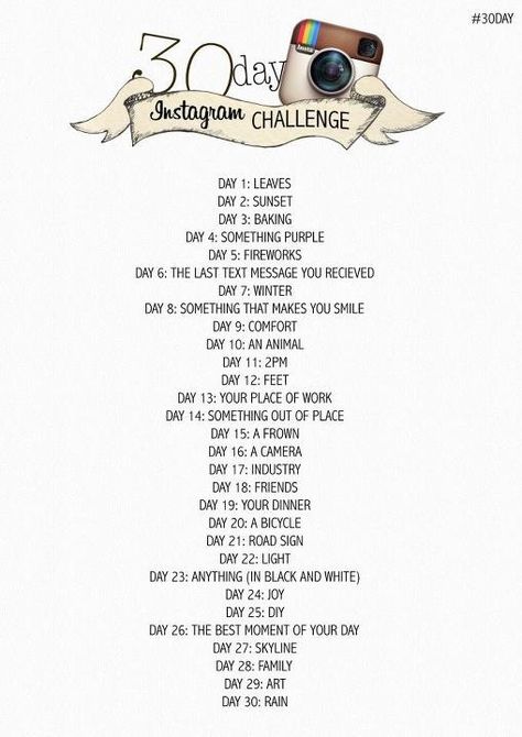 30 Day Instagram Challenge for November. Who's in? Photo Challenge Instagram, 30 Day Instagram Challenge, Photo A Day Challenge, Instagram Challenge, Fotografi Digital, Things To Do When Bored, Foto Tips, Photography Challenge, Photography 101