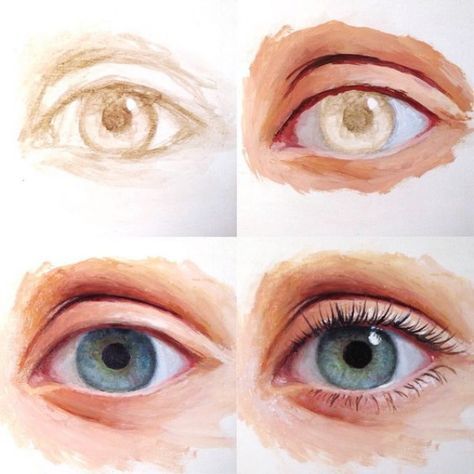 How-to-paint-an-eye-Amazing-Tutorials Painting Face, Portrait Tutorial, Art Final, 2nd Year, Painting People, Eye Painting, Cat Air, Coloured Pencils, Drawing Tutorials