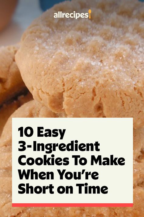 Three Ingredient Muffins, Fast Cookies 3 Ingredients, Three Ingredient Cookie Dough, Easy Peanut Butter Cookie Recipes 3 Ingredients, Few Ingredients Baking, Cheap Cookies To Make, Quick Easy Cookies 3 Ingredients, Fast Easy Cookie Recipe, Dessert Recipes With Few Ingredients