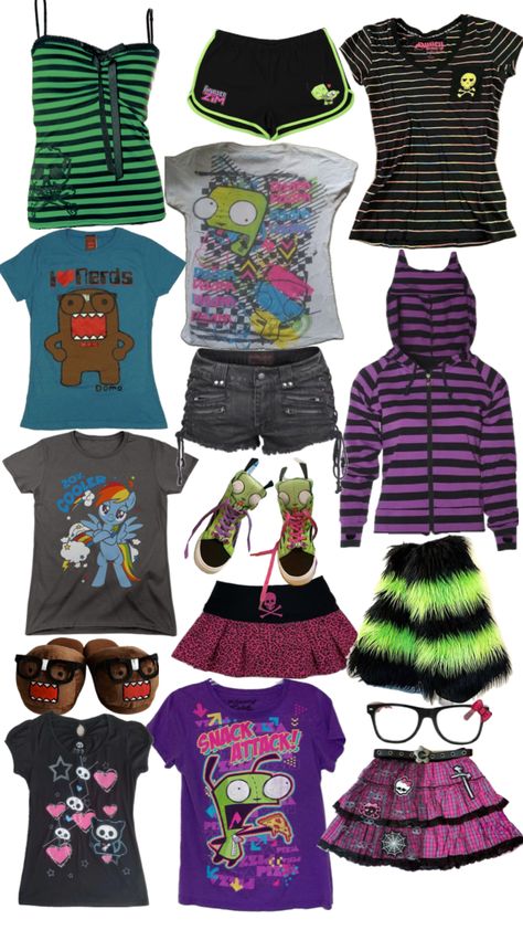 #scene #scenecore #2000sfashion #emo Scenecore Aesthetic Outfit, Scenecore Clothes, Scenecore Outfit, Scene Kid Fashion, Scene Kid Outfits, Kid Core Outfits, Scene Clothing, Silly Clothes, Scene Outfits