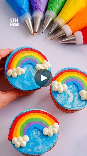 825K views · 42K reactions | Marbled buttercream and rainbows 🌈 seriously what else do you need ?! Let me know if you have any questions below 🤗 inspired by @tigga_mac rainbow cake 

#rainbow #cupcakes #cakedecorating #springcake | Josephine Casey | sweetjosiebakes · Original audio Rainbow Buttercream Cupcakes, Cupcake Rainbow Cake, Rainbow Cupcakes Ideas, Rainbow Birthday Cake Ideas, Rainbow Birthday Cakes, Rainbow Cupcake Cake, Tigga Mac, Marbled Buttercream, Rainbow Cake Birthday