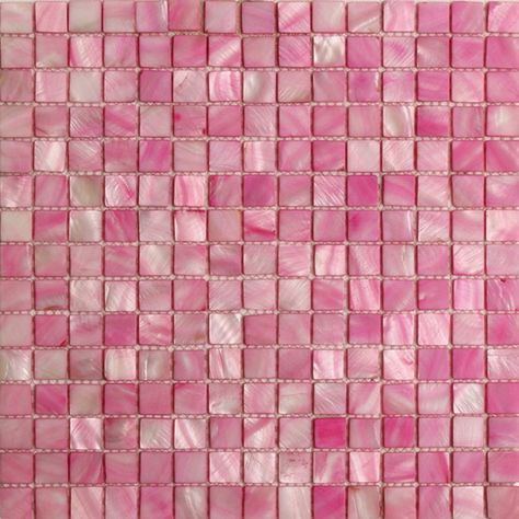 Pink Swimming Pool Tiles, Pink Tile Background, Pink Mosaic Tile, Pink Mosaic Tiles Bathroom, Barbie Balmain, Pink Tile Wallpaper, Mosaic Water, Pink Shells, Shell Mosaic Tile