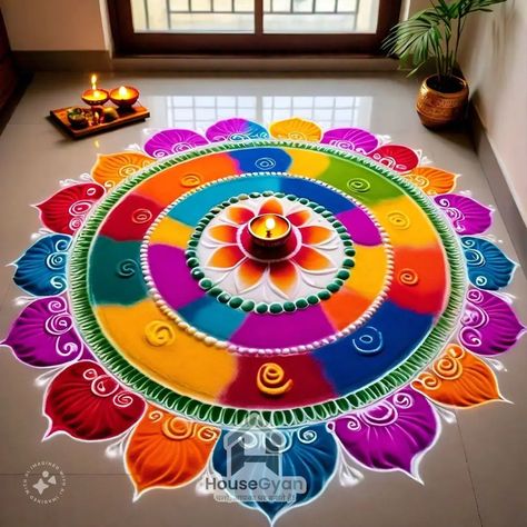 30+ Simple Rangoli Designs for Home 2024 Best Rangoli Designs Simple, Rangoli 2024 Designs, Rangoli Designs With Flower, Rangoli Ideas Creative For Competition, Side Rangoli Designs Easy, Rangoli Designs Free Hand, Rangoli Designs Big, Best Rangoli Designs For Diwali, Entrance Rangoli