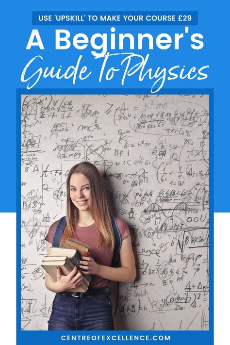 USE 'UPSKILL' TO MAKE YOUR COURSE £29 - Are you wondering how to learn physics on your own? With this online science course, you can dive into beginner physics. Click here to start your beginner physics lessons today. Theoretical Physics For Beginners | Physics From The Beginning How To Learn Physics, Learning Physics, Physics For Beginners, Mechanics Aesthetic, Physics Mechanics, General Physics, Physics High School, Physics Lessons, Learn Physics