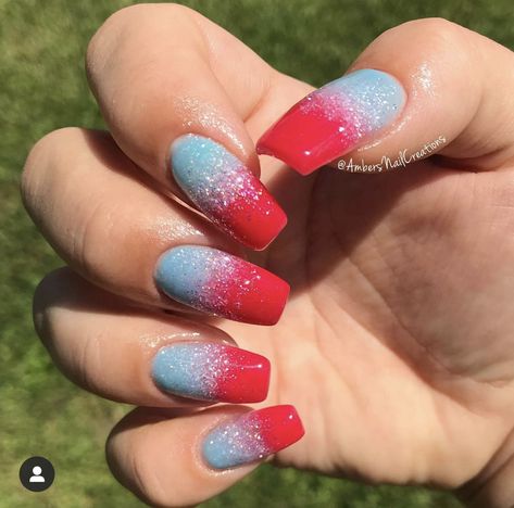 Nails 23, Orange Ombre Nails, Black Ombre Nails, Red Ombre Nails, Purple Ombre Nails, Red And Gold Nails, Blue Ombre Nails, White Gel Nails, Blue And White Nails