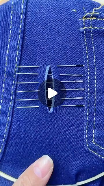 Embroidery Rip Repair, Clothing Repair Embroidery, Mending A Tear In Fabric, Sewing Holes In Pants, How To Repair Jeans With Holes, How To Repair Ripped Jeans, Sewing Repairs By Hand, How To Patch Holes In Clothes, How To Sew A Hole In Pants