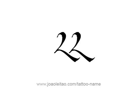 Tattoo Design Number Twenty Two 22 Number Tattoo, Number 22 Tattoo, 22 Tattoo Number Design, Graffiti Numbers, Fall Tattoos, Alex Tattoo, Tattoos With Names, Tattoo Fixes, 22 Tattoo