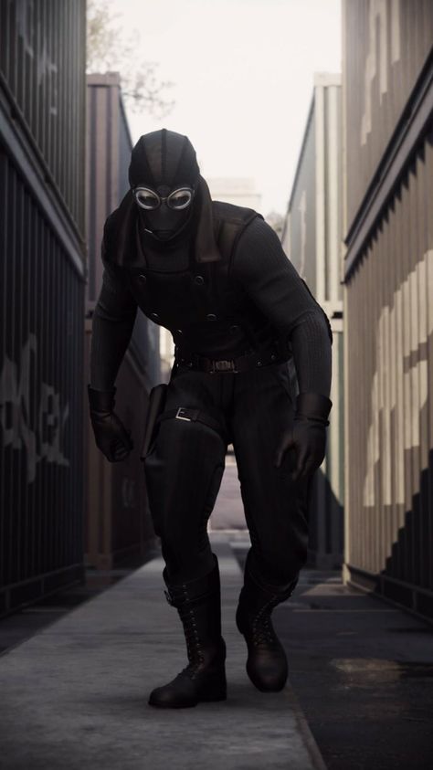 Spiderman Noir Cosplay, Noir Spiderman, Snake Eyes Gi Joe, Stealth Suit, All Spiderman, Spiderman Suits, Marvel Comics Superheroes, Marvel Spiderman Art, Black Cartoon