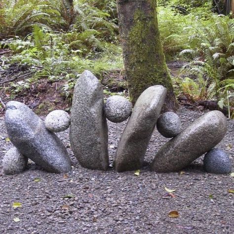 Funny Vine, Rock Garden Landscaping, Have Inspiration, Garden Edging, Unique Gardens, Garden Care, Cairns, Garden Crafts, Garden Accessories